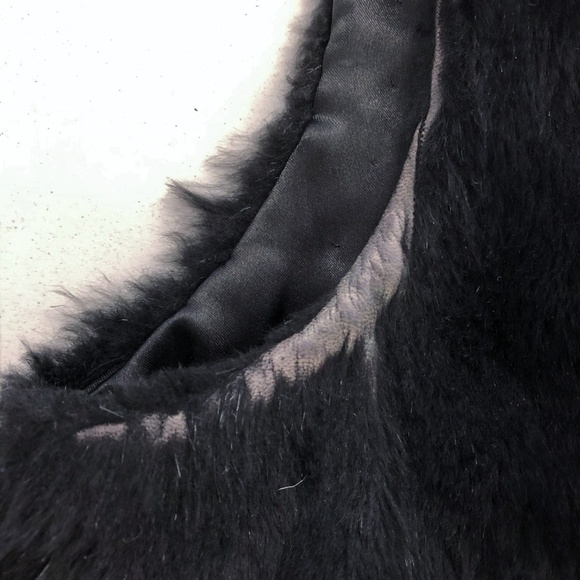 Adrienne Landau Rabbit Fur Vest Black - Picture 8 of 8